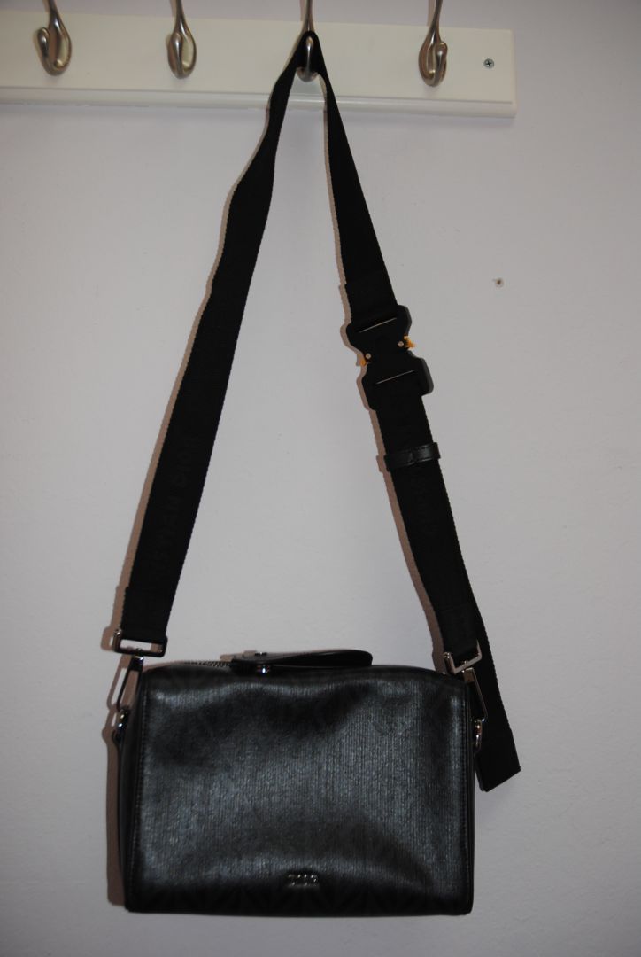 black and gray Christian Dior Diamond Lingot Crossbody bag