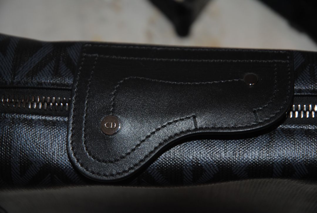 black and gray Christian Dior Diamond Lingot Crossbody bag