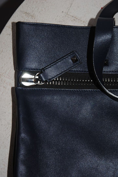 Valentino leather zip expandable tote