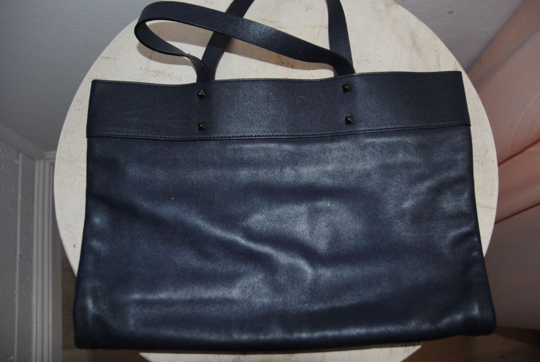 Valentino leather zip expandable tote