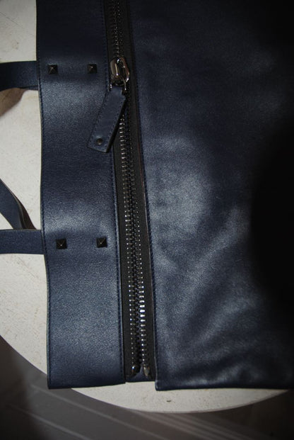 Valentino leather zip expandable tote