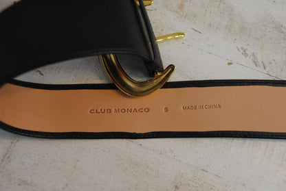 black Club Monaco wide belt