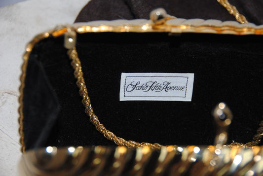 Saks Fifth Avenue vintage minaudiere evening clutch