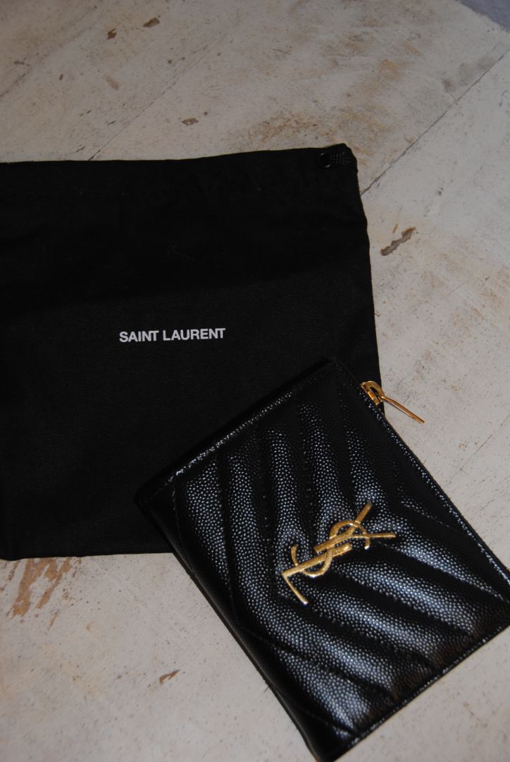 Saint Laurent matelasse bi fold wallet