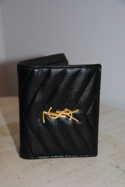 Saint Laurent matelasse bi fold wallet