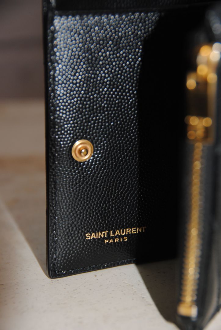 Saint Laurent matelasse bi fold wallet