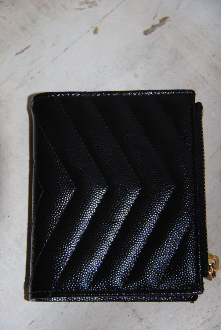 Saint Laurent matelasse bi fold wallet