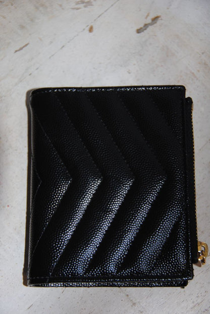 Saint Laurent matelasse bi fold wallet