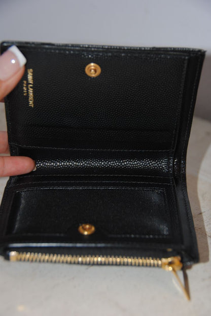 Saint Laurent matelasse bi fold wallet