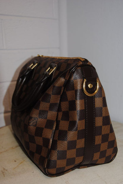 Louis Vuitton Ebene Speedy Bandouliere 25 with strap