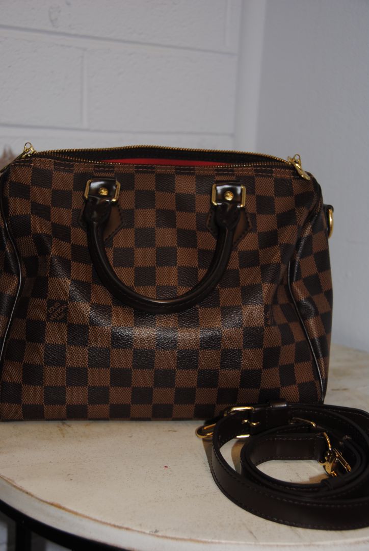 Louis Vuitton Ebene Speedy Bandouliere 25 with strap