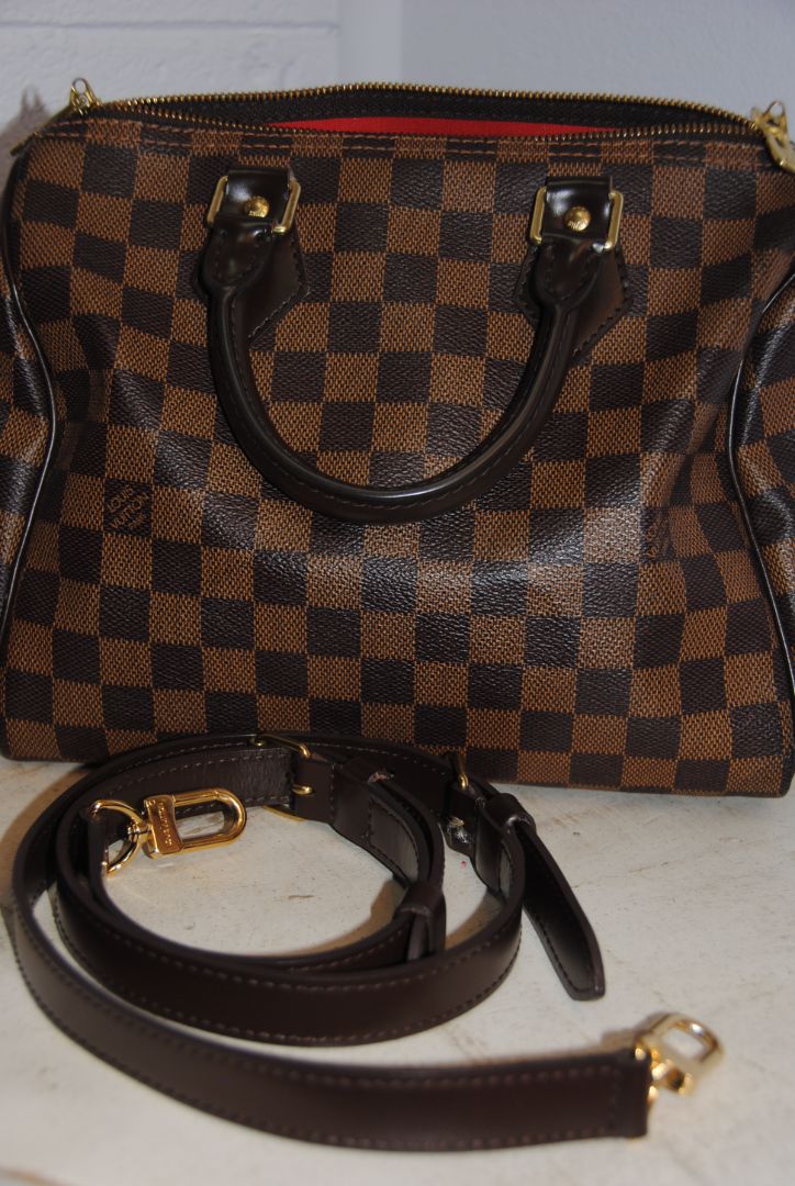 Louis Vuitton Ebene Speedy Bandouliere 25 with strap