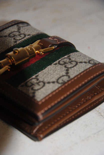 Gucci 1961 GG Supreme Web Compact Wallet