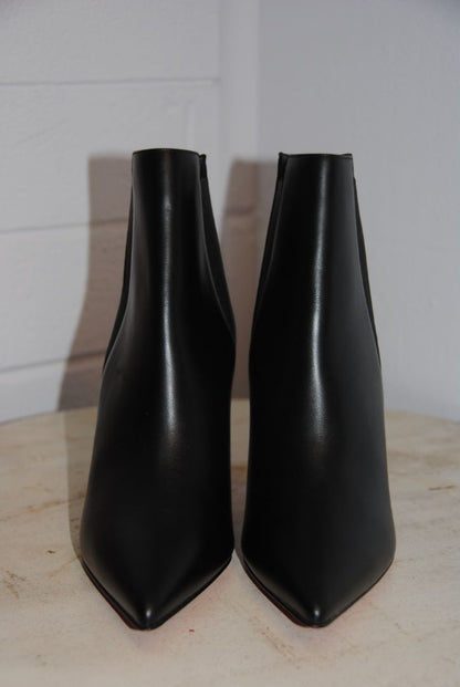 Christian Louboutin chelsea chick booty 100 black leather ankle boots