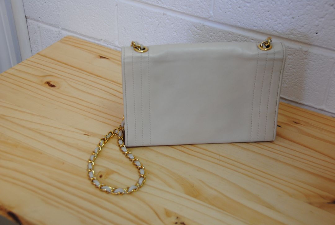 Chanel Vintage Stitched CC Envelope Flap Chain Shoulder Bag