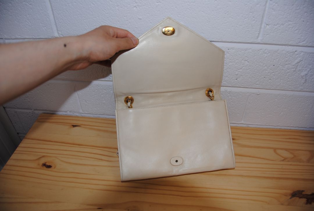 Chanel Vintage Stitched CC Envelope Flap Chain Shoulder Bag