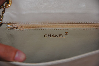 Chanel Vintage Stitched CC Envelope Flap Chain Shoulder Bag
