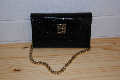 Anine Bing chain croc embossed bag