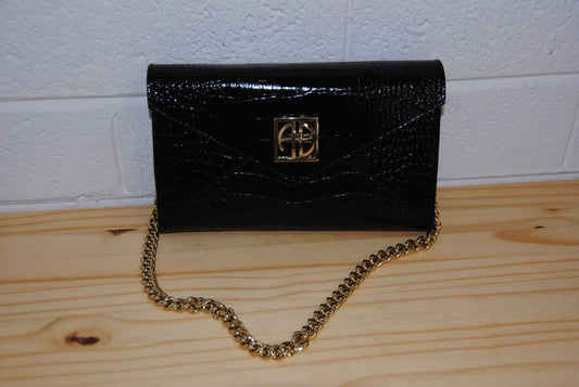 Anine Bing chain croc embossed bag