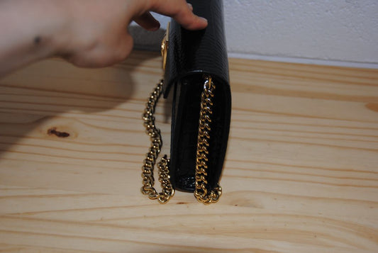 Anine Bing chain croc embossed bag