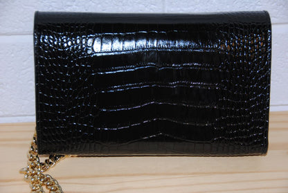 Anine Bing chain croc embossed bag