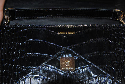 Anine Bing chain croc embossed bag
