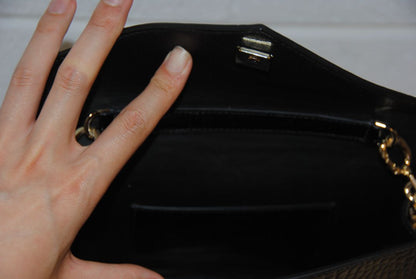 Anine Bing chain croc embossed bag