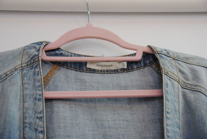 Zimmerman Balloon Sleeve Denim Blouse