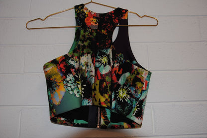 Milly zippered crop top