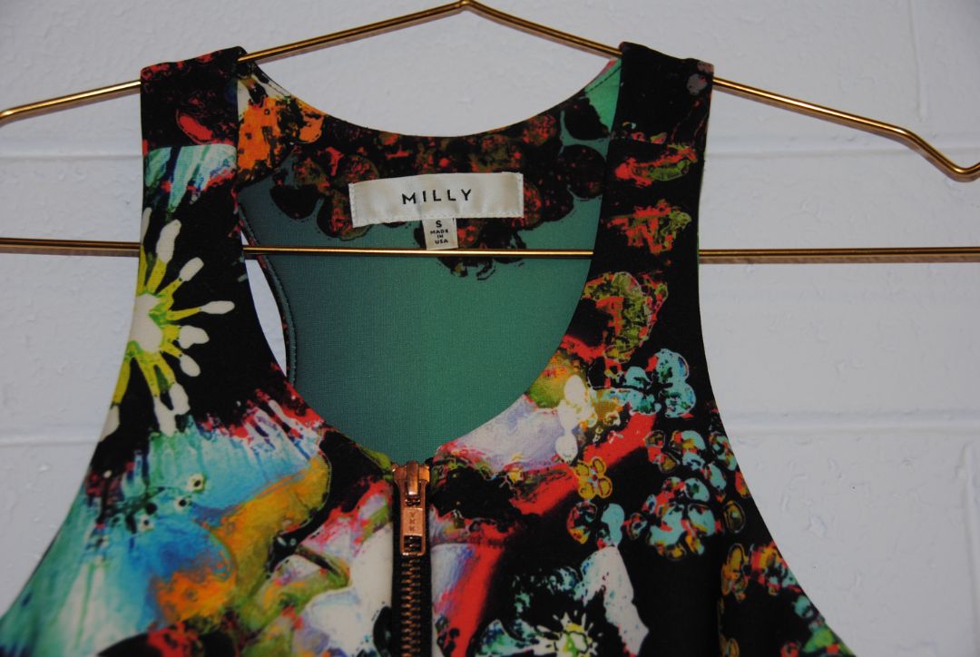 Milly zippered crop top