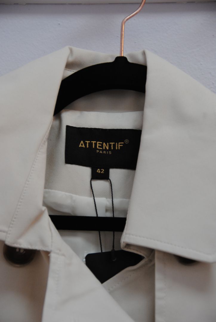 Attentif Paris Classic double breasted trench coat