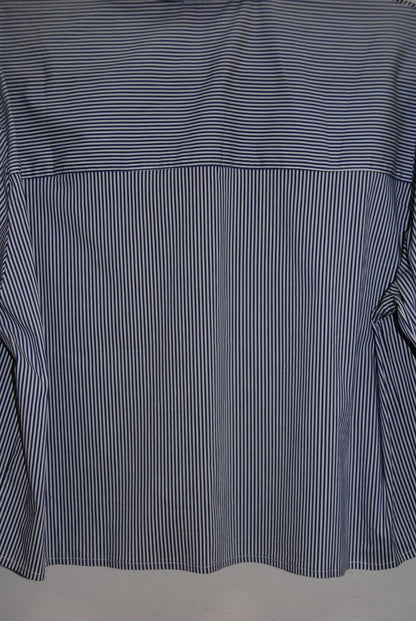Hidden Label capri cropped pinstripe shirt