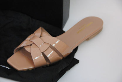Nu Pieds Woven Patent Leather