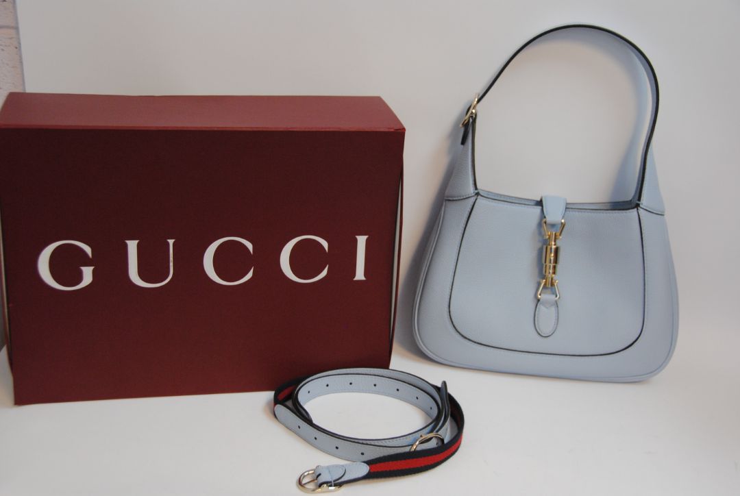 light blue Gucci 1961 Jackie complete set