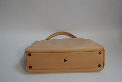 Fendi peekaboo large blush beige top handle with strap