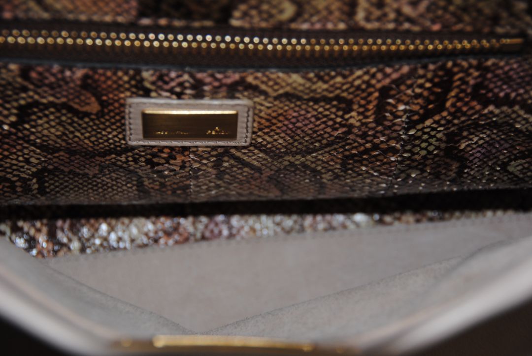 Fendi peekaboo large blush beige top handle with strap