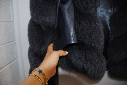 Gian Mori fur and leather jacket