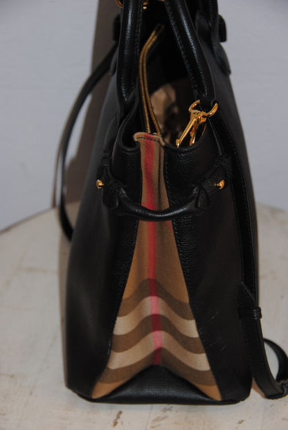 check panel tote Burberry