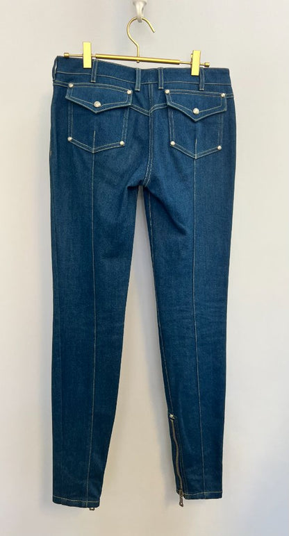 light blue Balmain skinny jeans zipper, 27-28