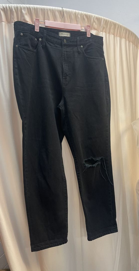 black Madewell ripped jeans, 33
