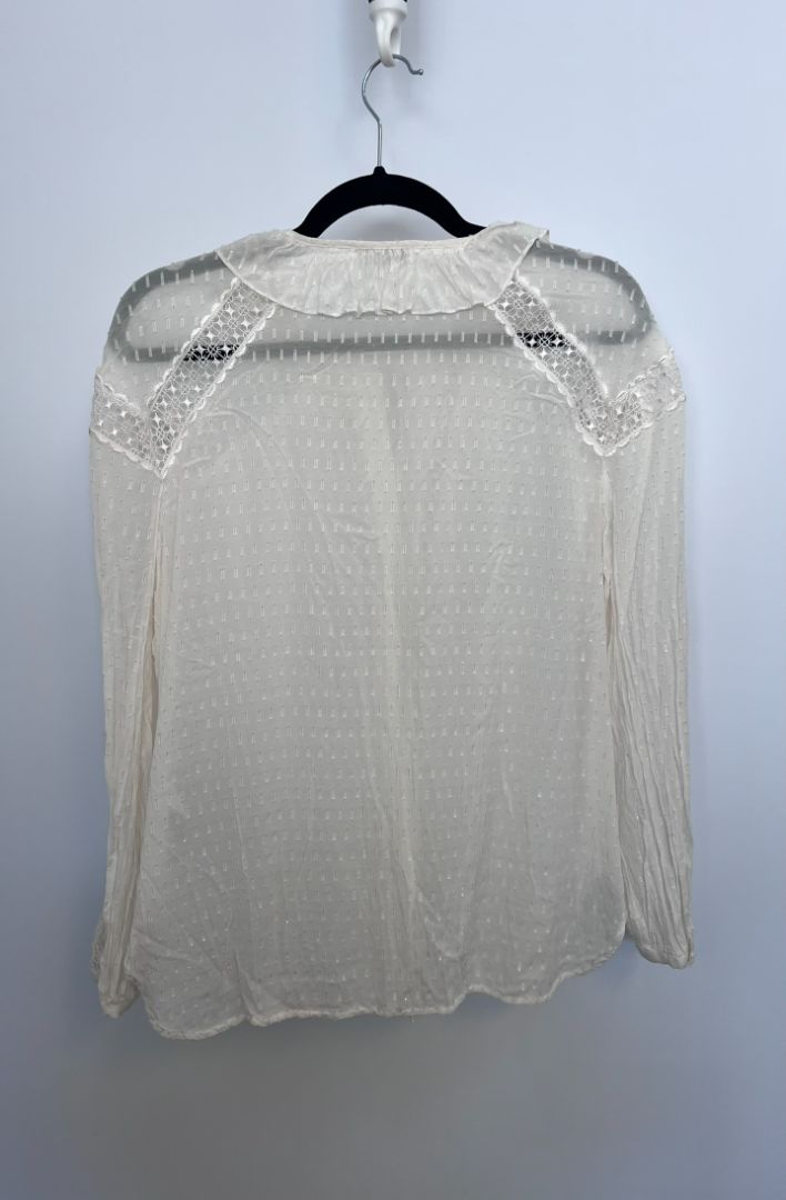 white Sandro Paris shirt, L