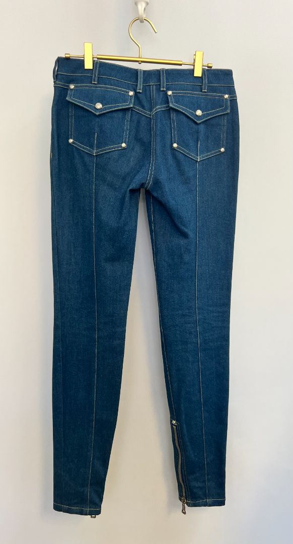 light blue Balmain skinny jeans zipper, 27-28