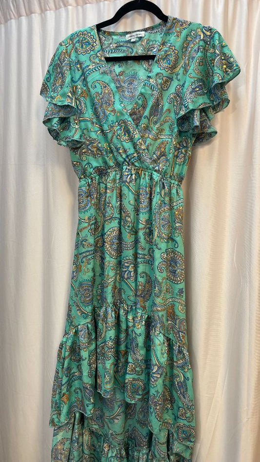 green Karma Highway floral dress, OS