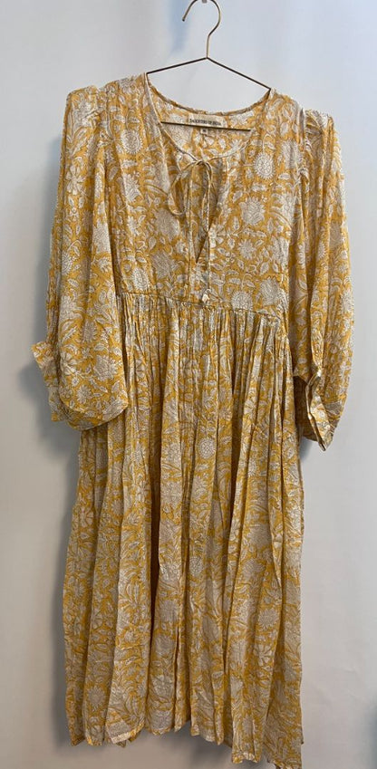 yellow multi Daughters of India summer dress, XL