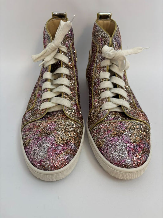 multi color Christian Louboutin high cut sneakers, 41 EU