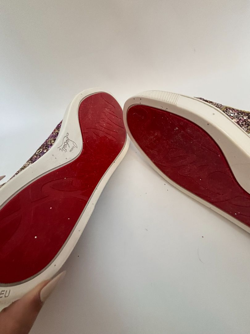 multi color Christian Louboutin high cut sneakers, 41 EU