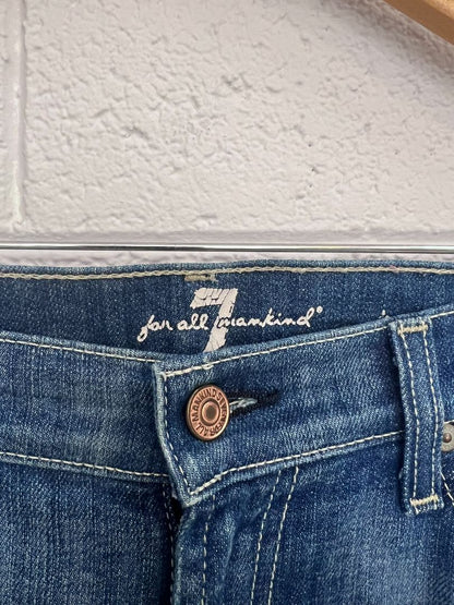 blue wash 7 for all mankind vintage skinny jeans, 28