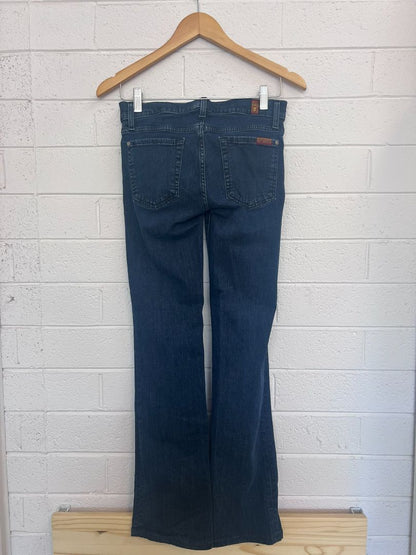 dark navy 7 for all mankind skinny bootcut jeans, 27