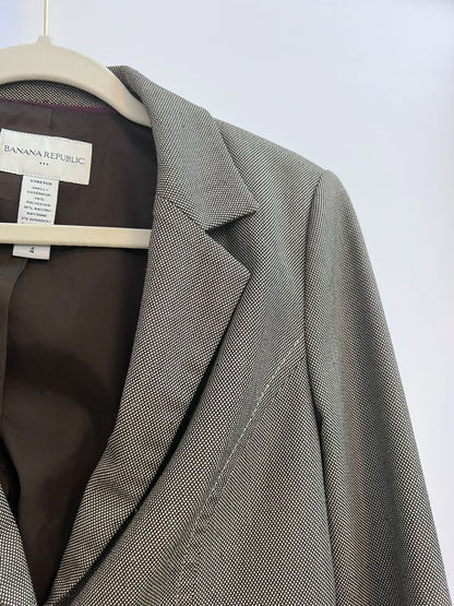gray Banana Republic patterned jacket, 4