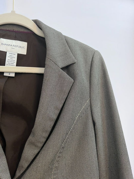 gray Banana Republic patterned jacket, 4